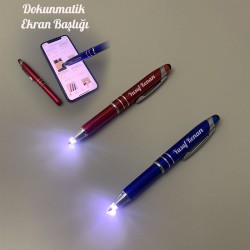 Kişiye Özel Işıklı Metal Kalem - Thumbnail